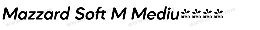 Mazzard Soft M Mediu字体转换